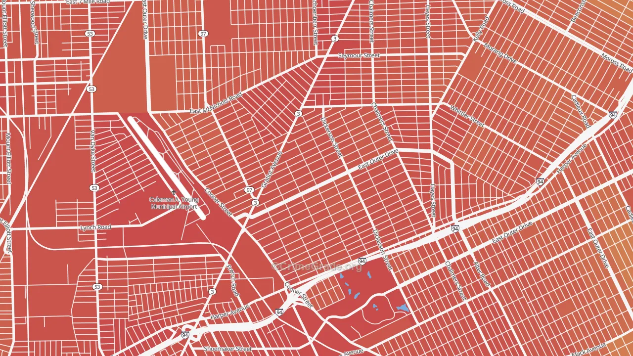 Conner, Detroit, MI Map of Murder Rates