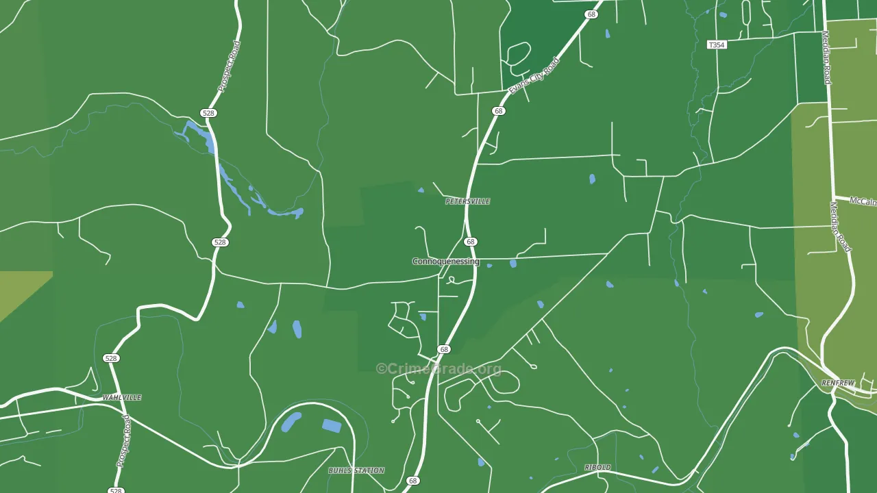 Connoquenessing, PA Map of Murder Rates