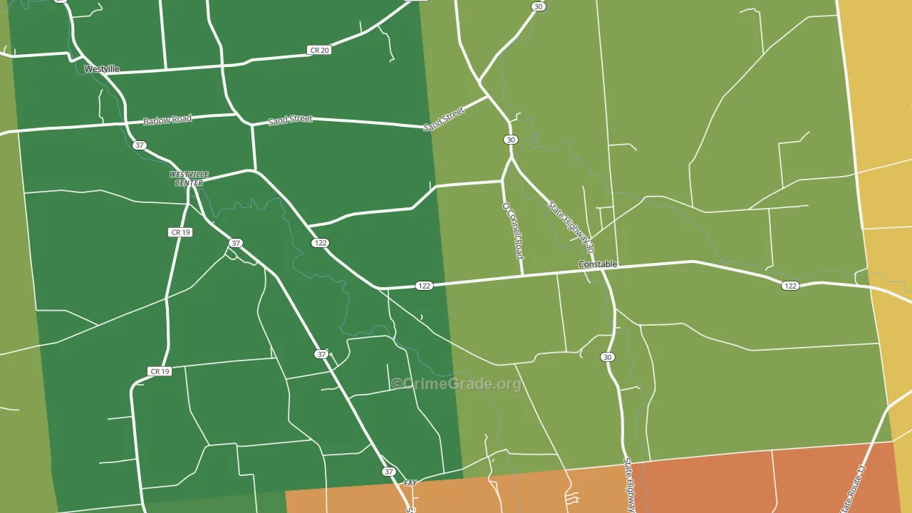 Constable, NY Map of Murder Rates