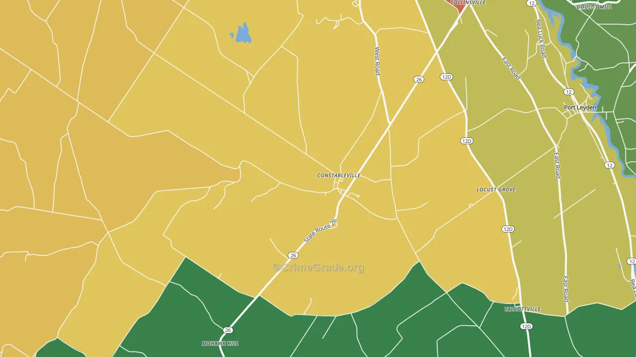 Constableville, NY Map of Murder Rates