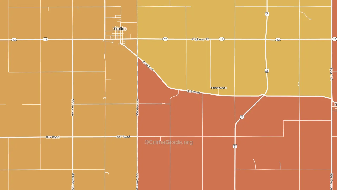 Constance, NE Map of Murder Rates