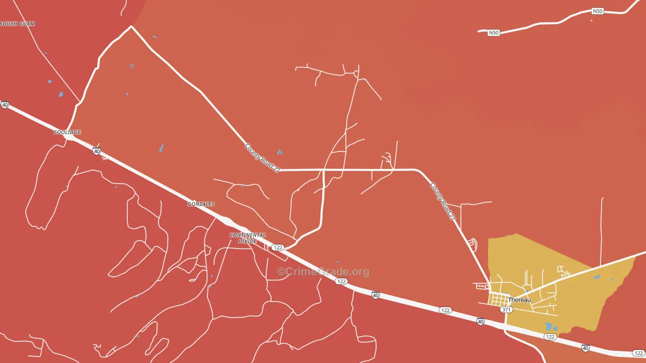 Continental Divide, NM Map of Murder Rates