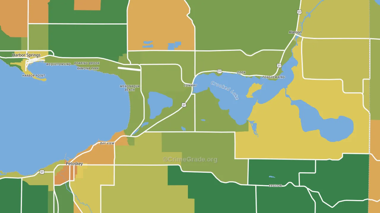Conway, MI Map of Murder Rates