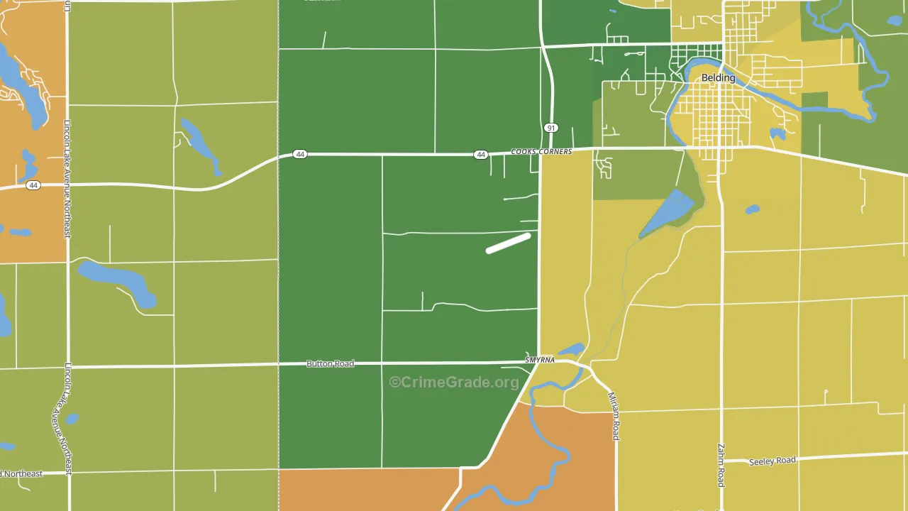Cooks Corners, MI Map of Murder Rates