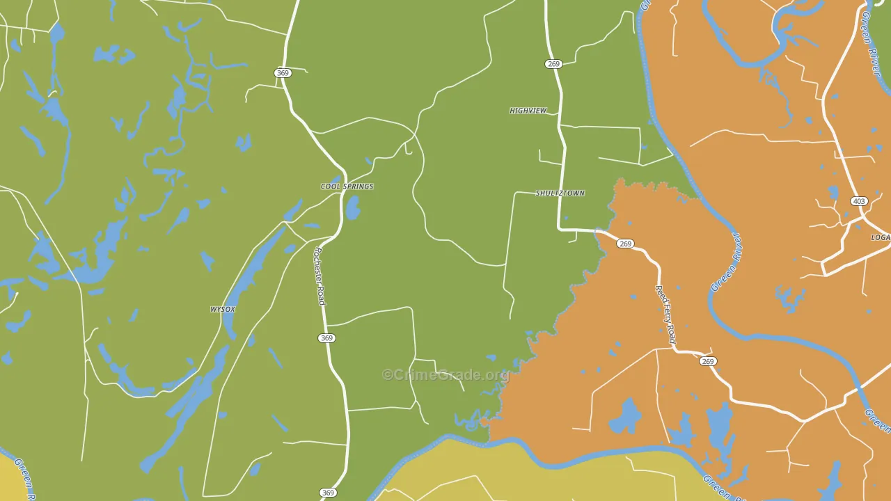 Cool Springs, KY Map of Murder Rates