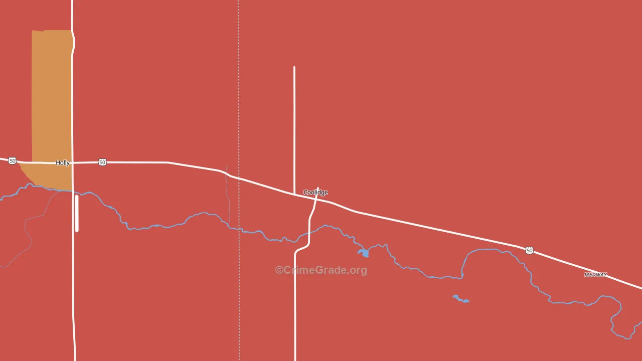 Coolidge, KS Map of Murder Rates