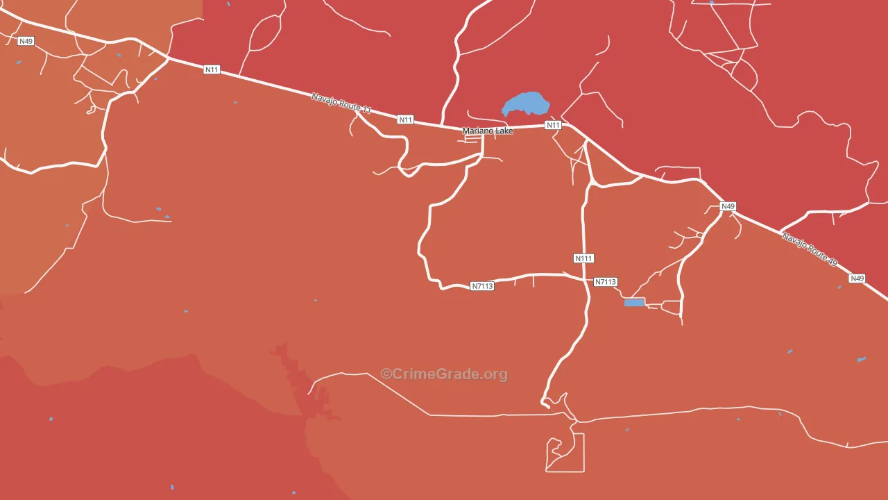 Coolidge, NM Map of Murder Rates
