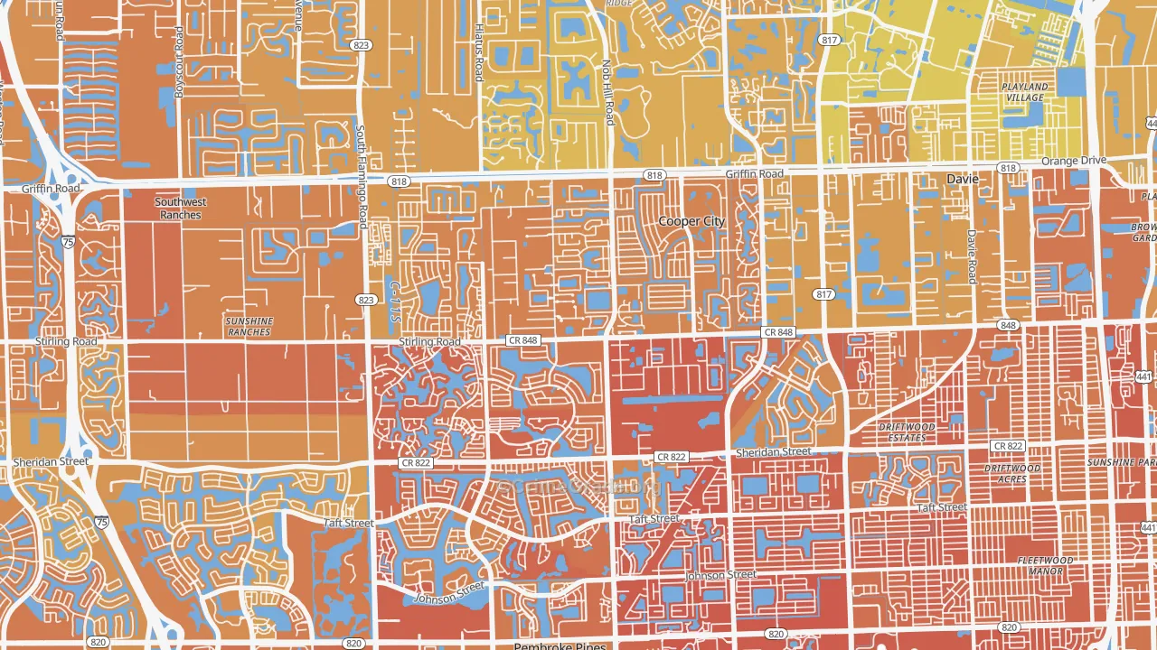 Cooper City, FL Map of Murder Rates