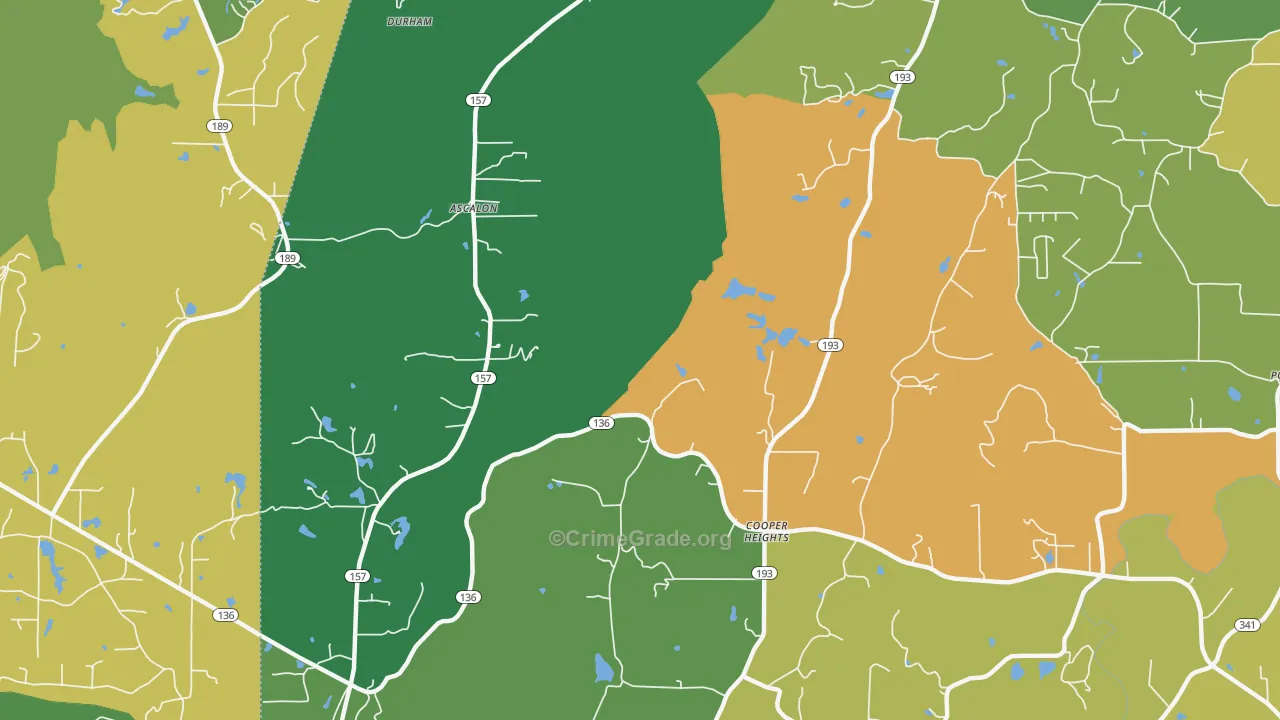 Cooper Heights, GA Map of Murder Rates