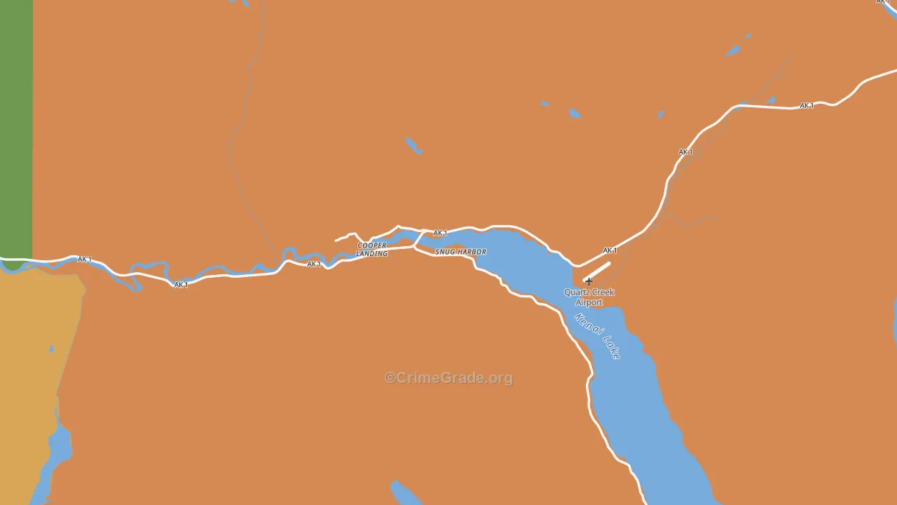 Cooper Landing, AK Map of Murder Rates