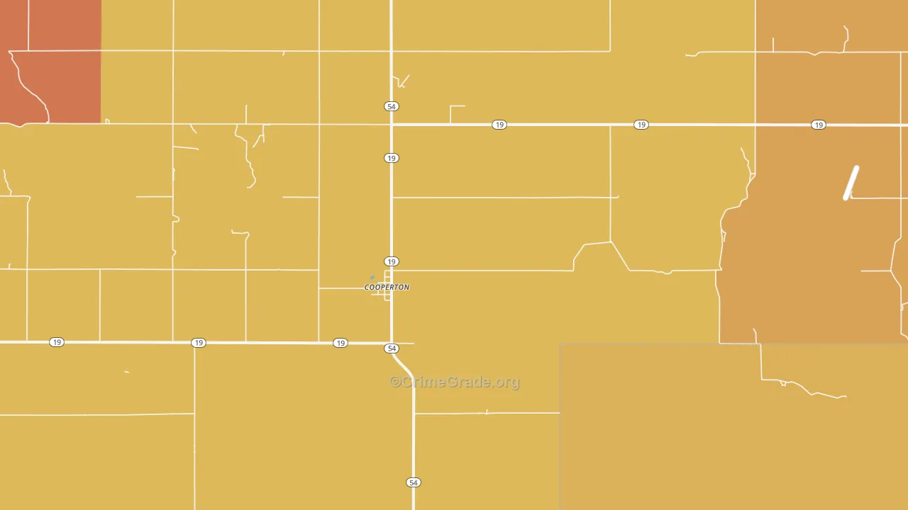 Cooperton, OK Map of Murder Rates