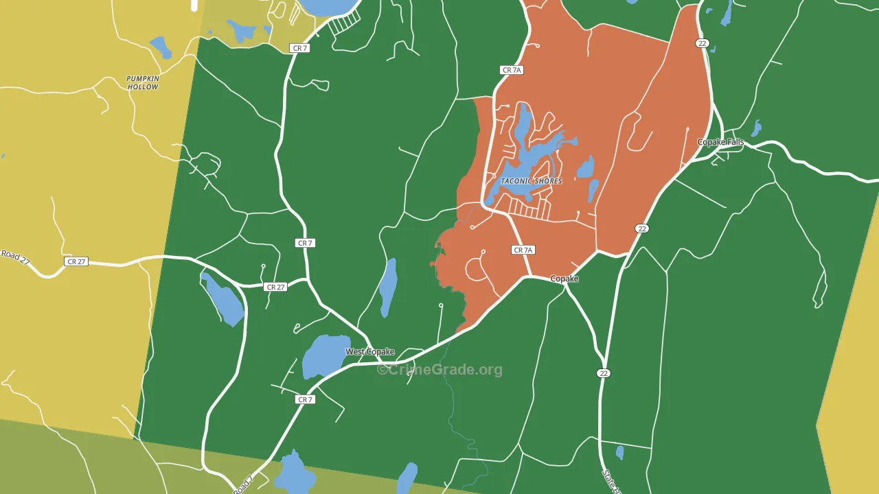 Copake, NY Map of Murder Rates
