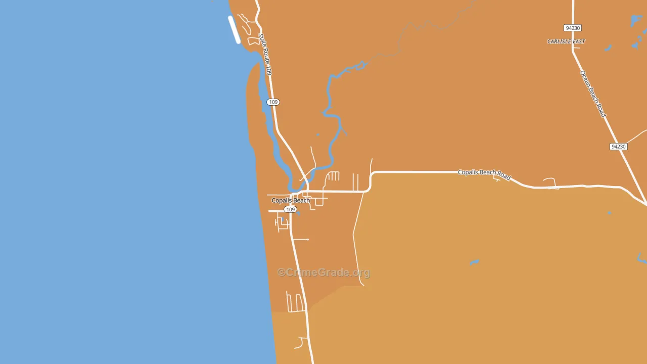 Copalis Beach, WA Map of Murder Rates