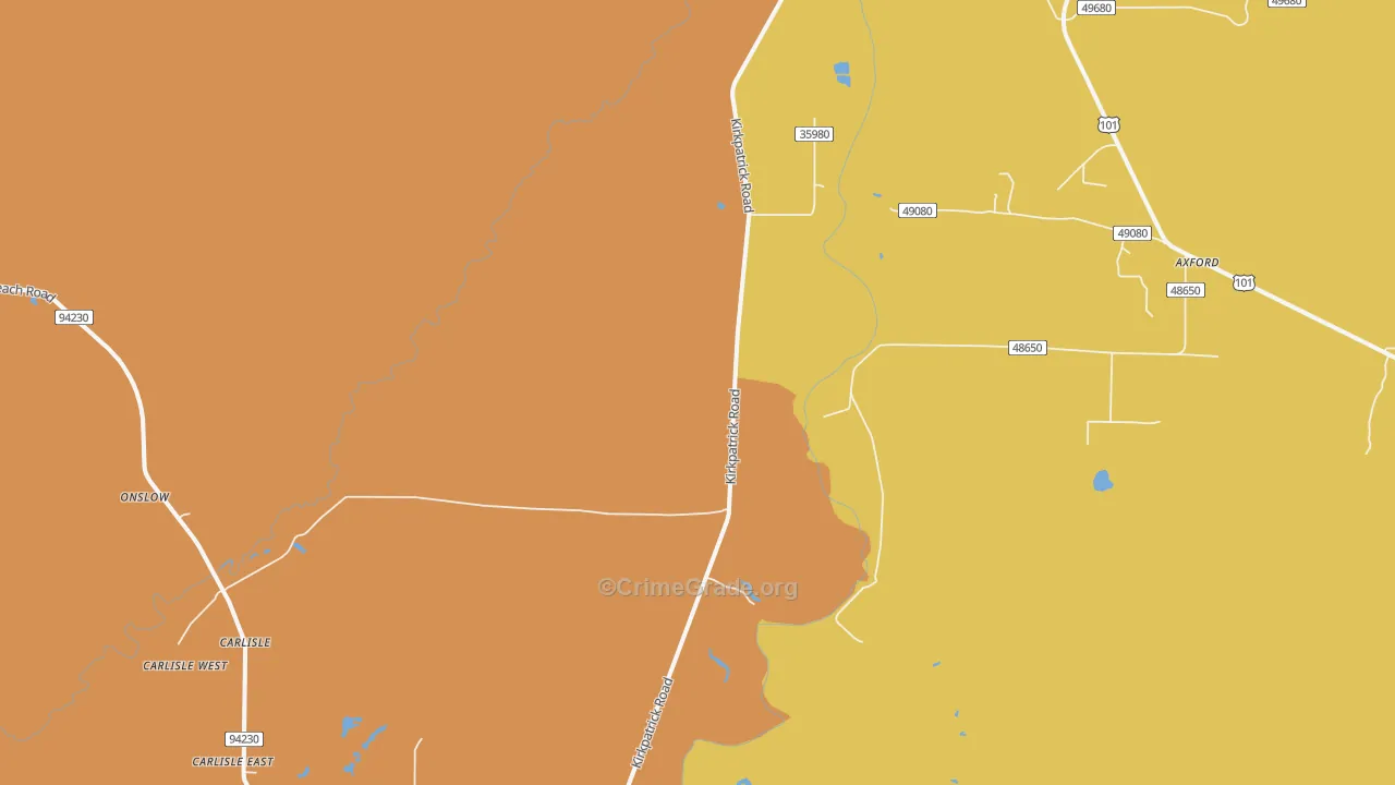 Copalis Crossing, WA Map of Murder Rates