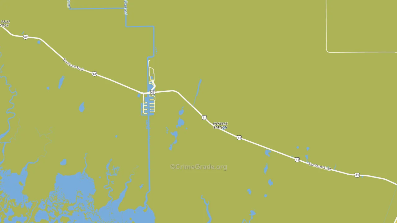 Copeland, FL Map of Murder Rates