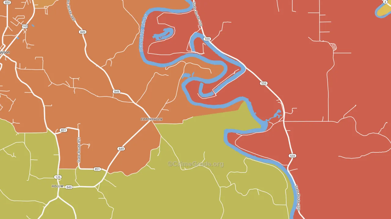 Copenhagen, LA Map of Murder Rates