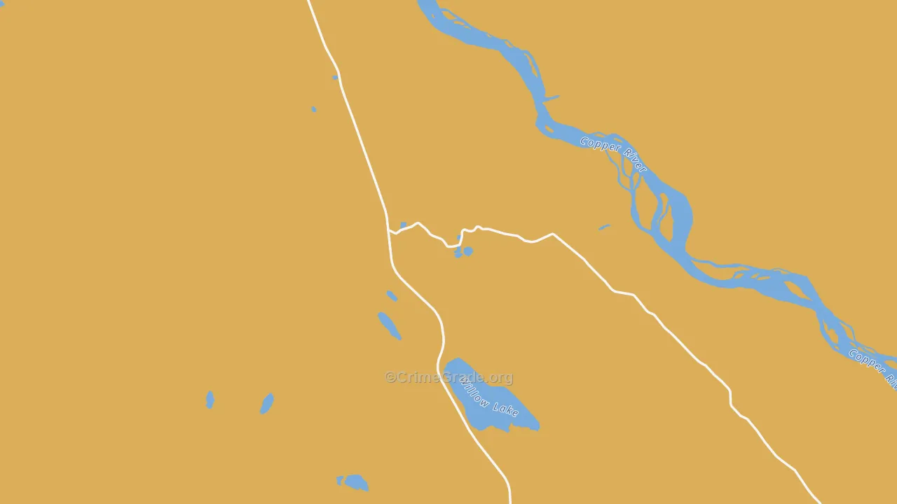 Copper Center, AK Map of Murder Rates