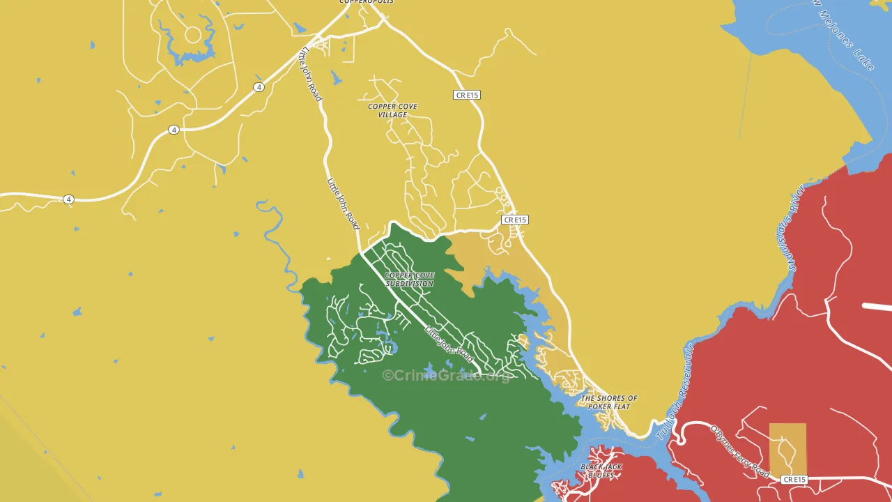 Copperopolis, CA Map of Murder Rates