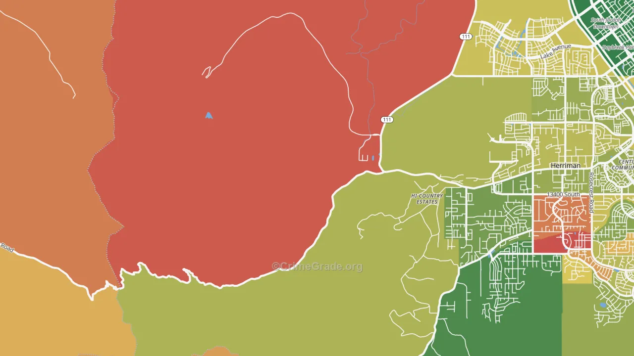 Copperton, UT Map of Murder Rates