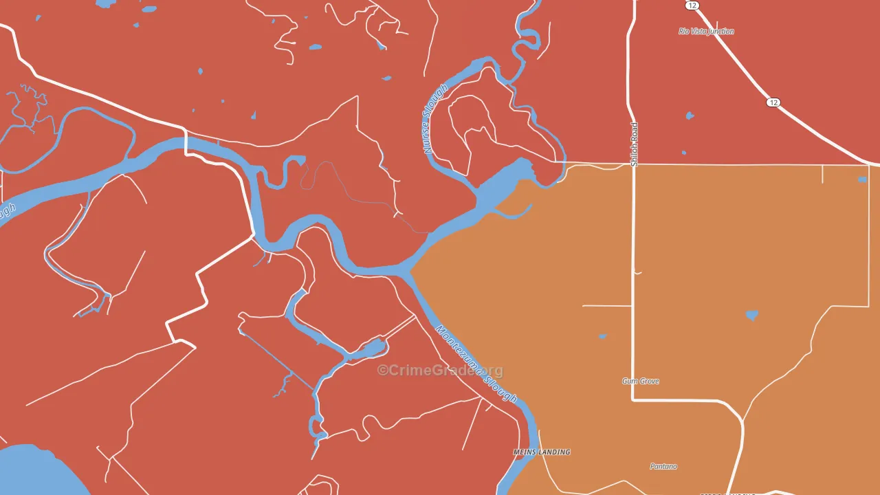 Cordelia, CA Map of Murder Rates
