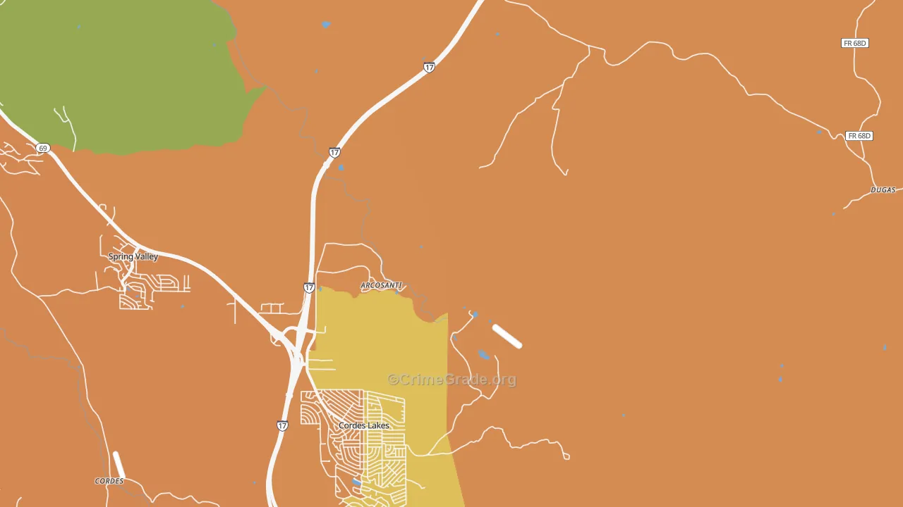 Cordes Junction, AZ Map of Murder Rates