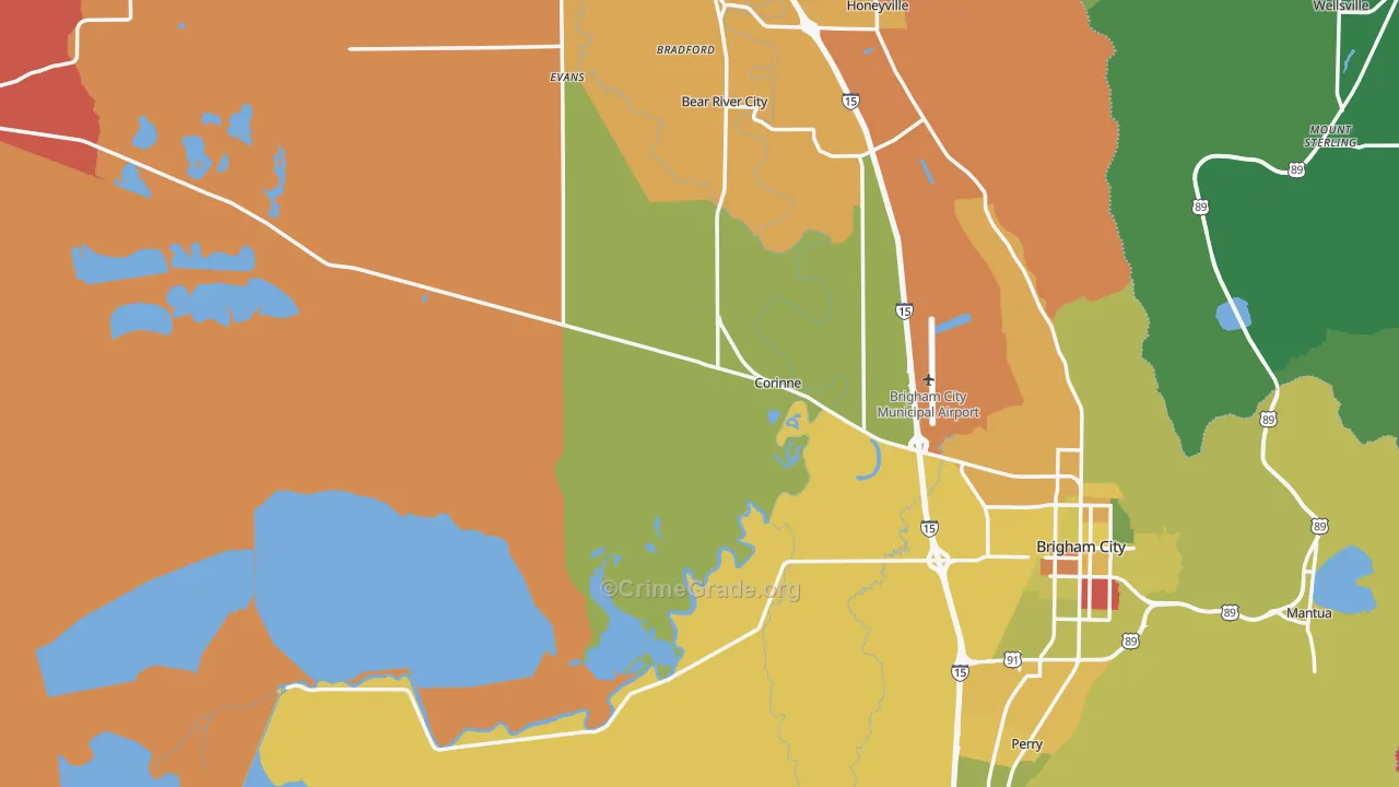 Corinne, UT Map of Murder Rates
