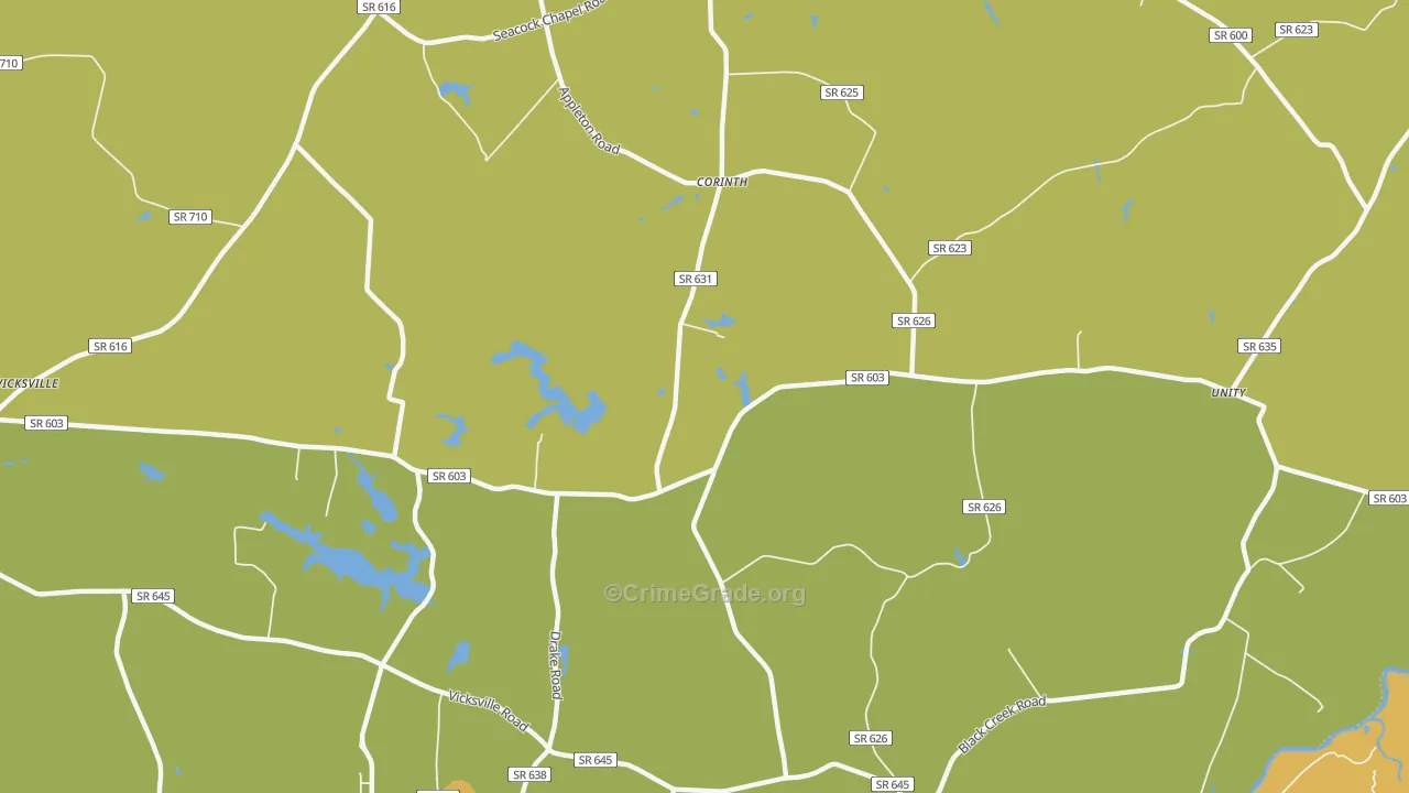 Corinth, VA Map of Murder Rates