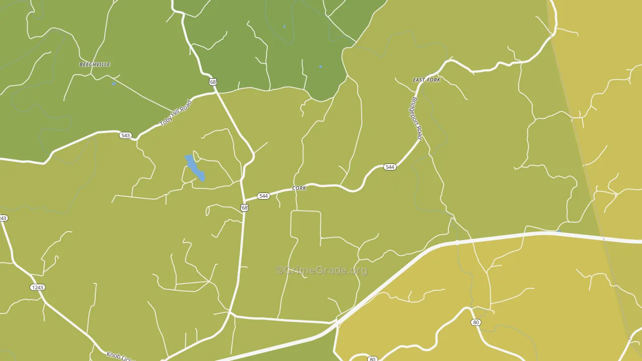 Cork, KY Map of Murder Rates