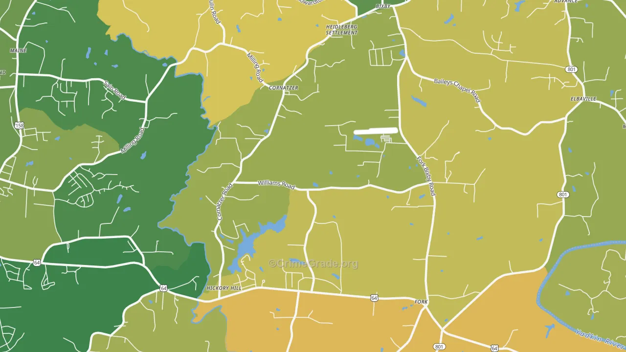 Cornatzer, NC Map of Murder Rates