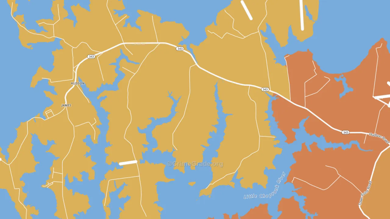 Cornersville, MD Map of Murder Rates
