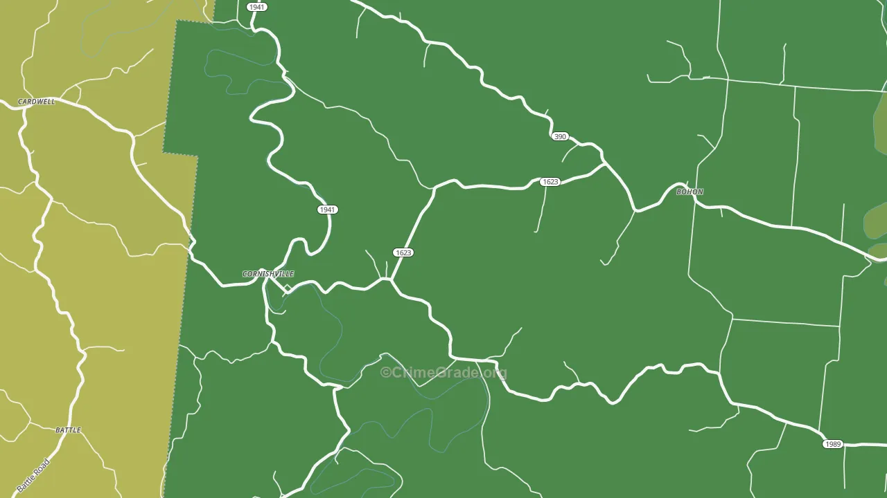 Cornishville, KY Map of Murder Rates