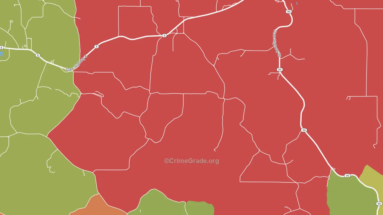 Cornwall, ID Map of Murder Rates