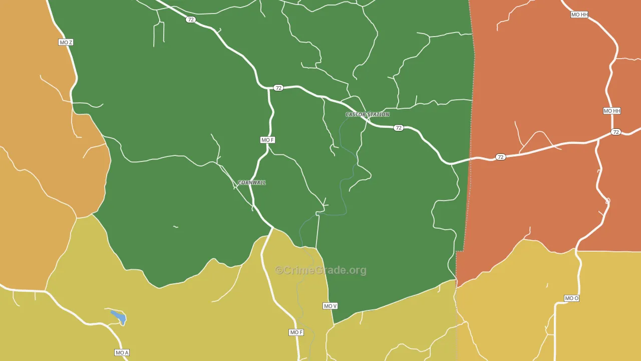 Cornwall, MO Map of Murder Rates
