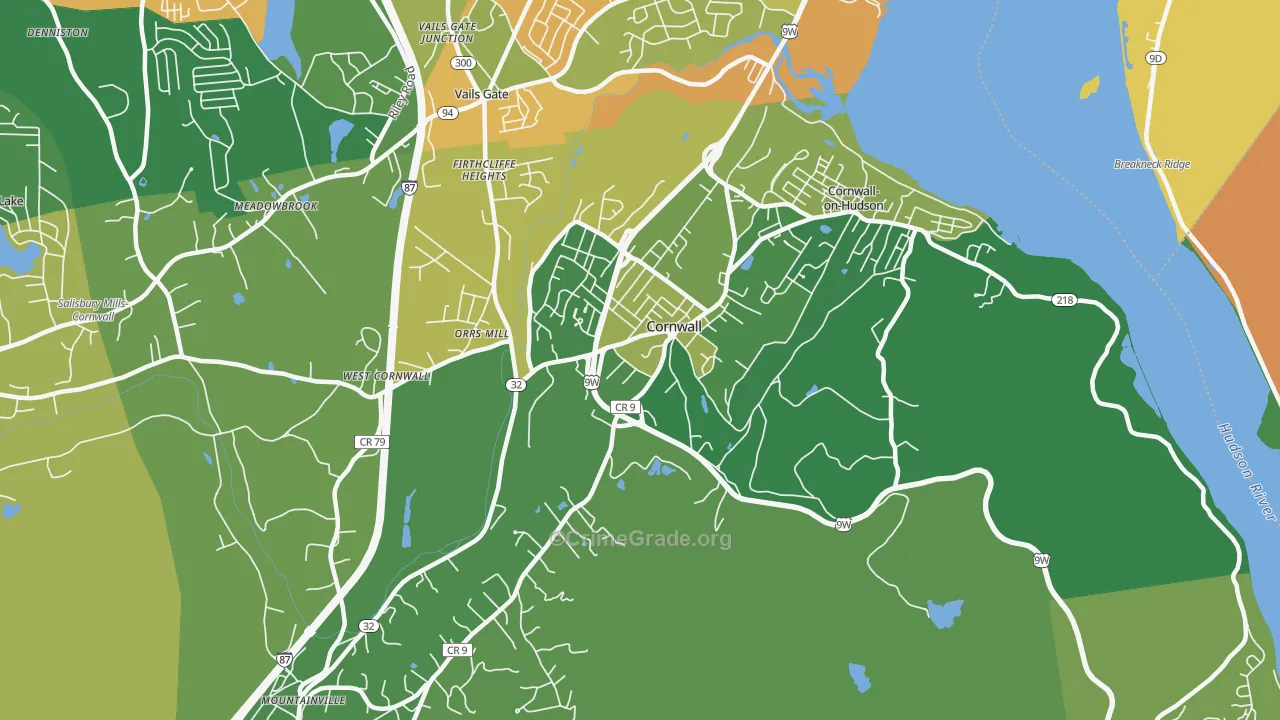 Cornwall, NY Map of Murder Rates