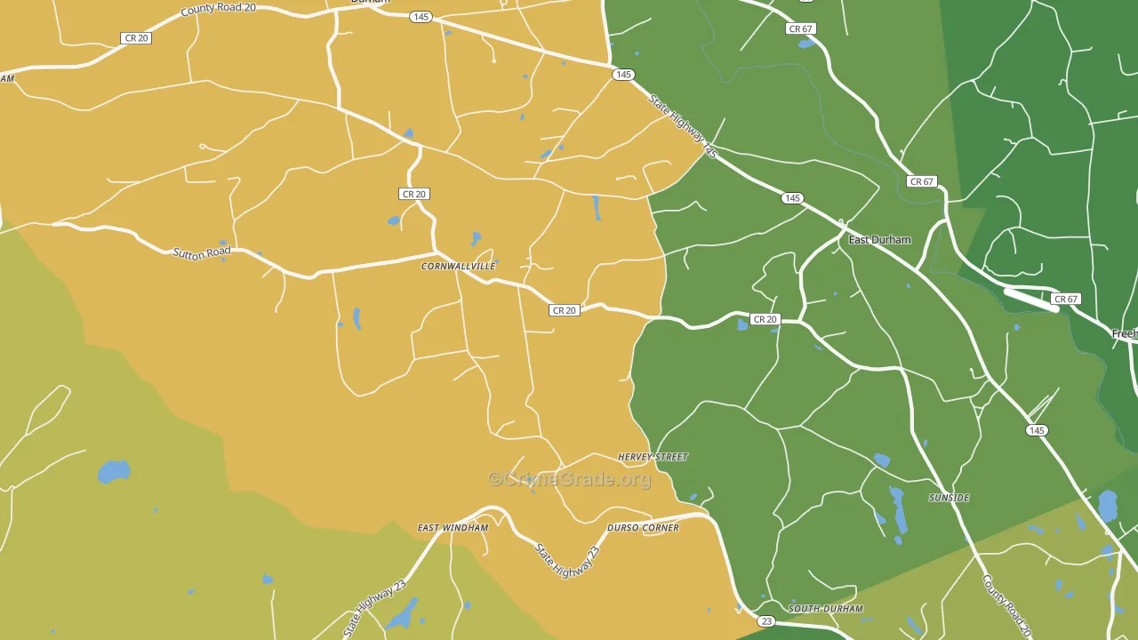 Cornwallville, NY Map of Murder Rates