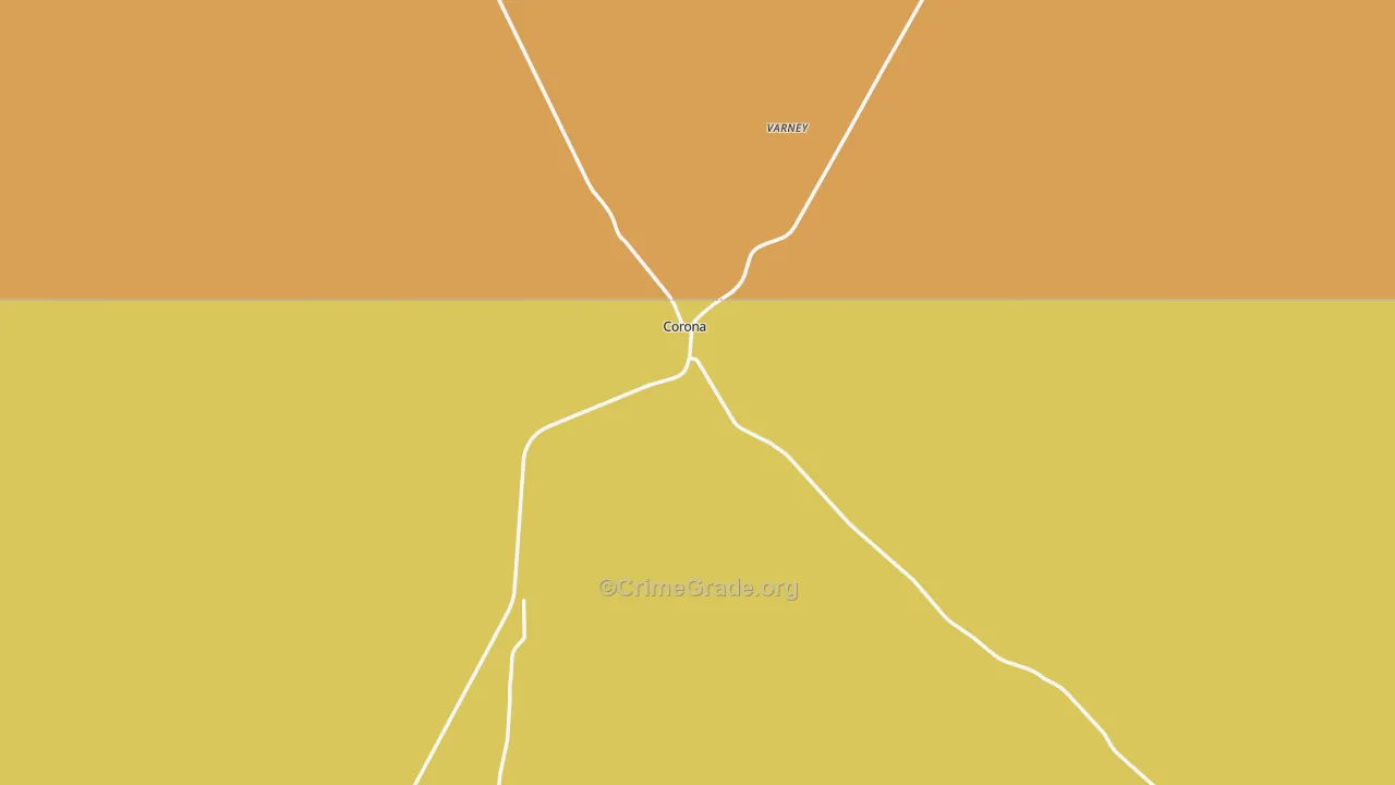 Corona, NM Map of Murder Rates