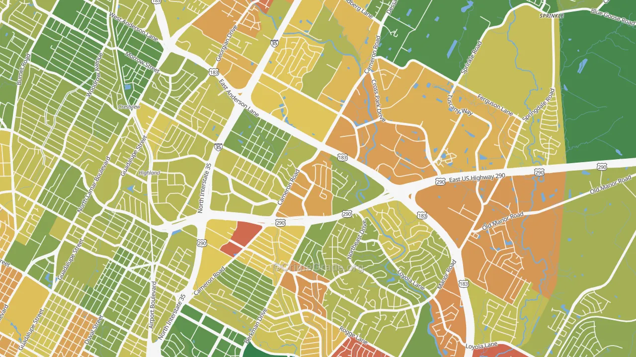 Coronado Hills, Austin, TX Map of Murder Rates
