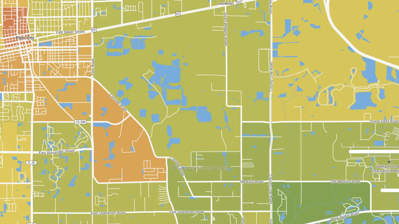 Coronet, FL Map of Murder Rates