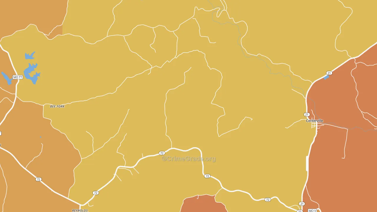 Corridon, MO Map of Murder Rates