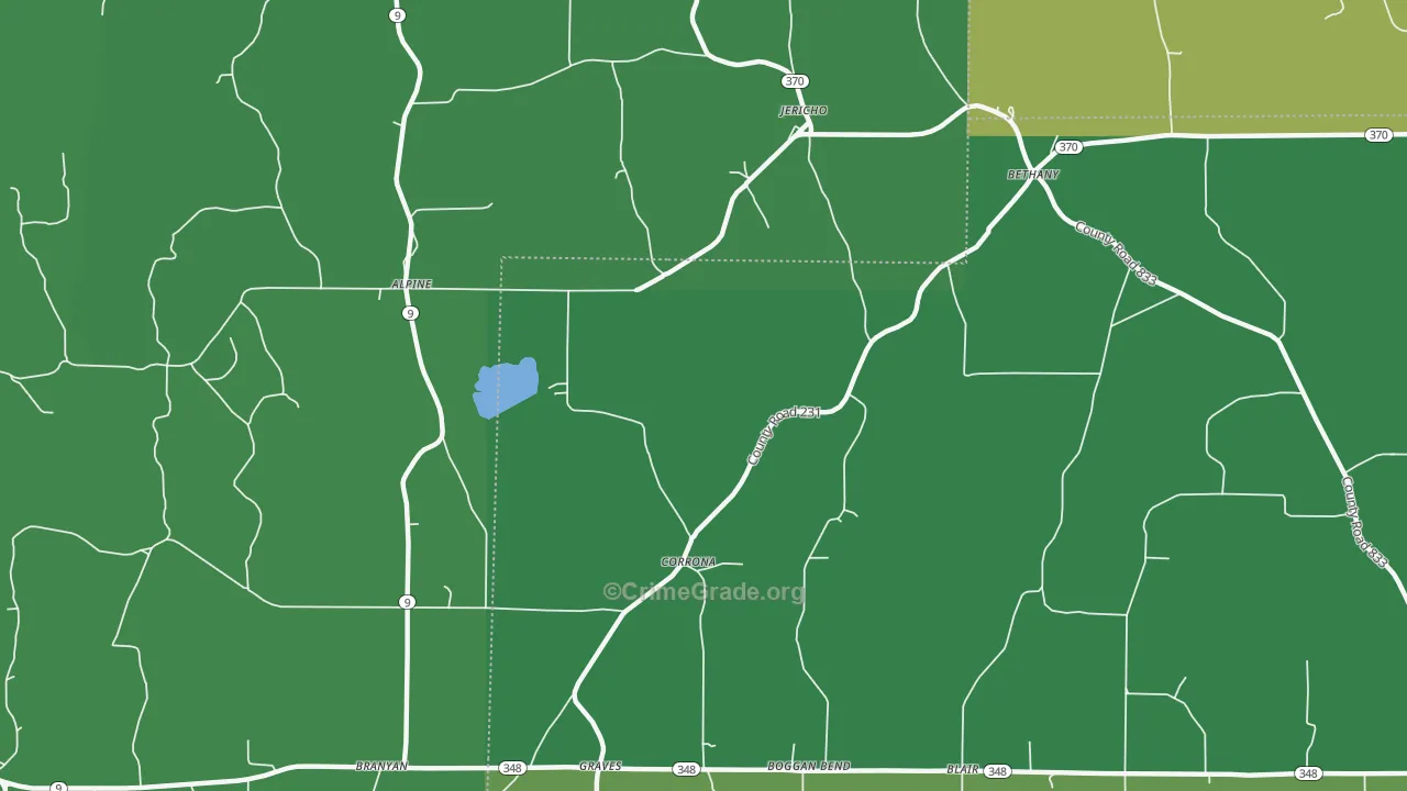 Corrona, MS Map of Murder Rates