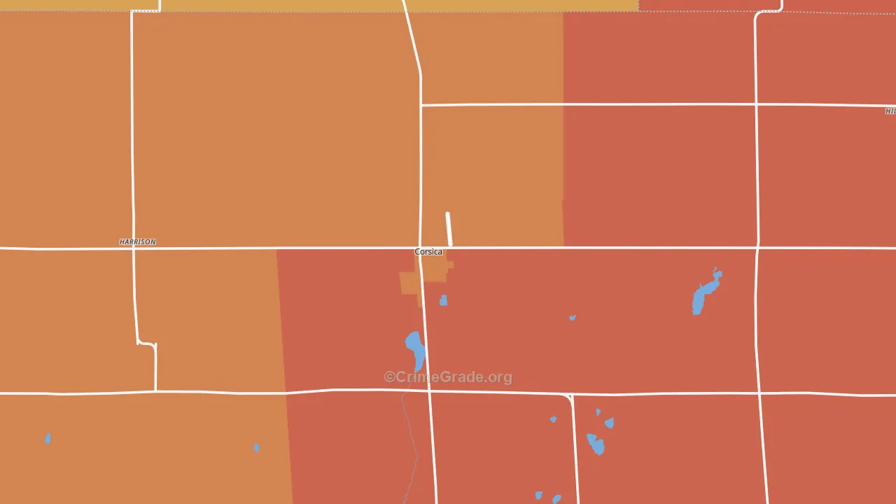 Corsica, SD Map of Murder Rates