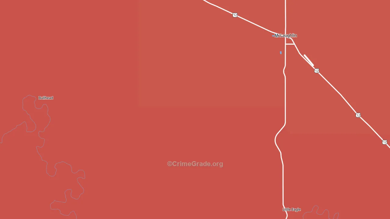 Corson County, SD Map of Murder Rates