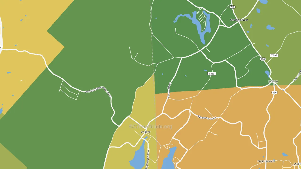 Cortez, PA Map of Murder Rates