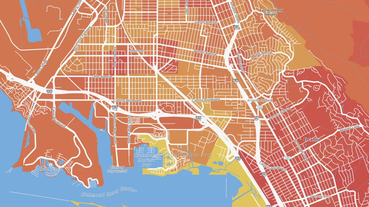 Cortez-Stege, Richmond, CA Map of Murder Rates
