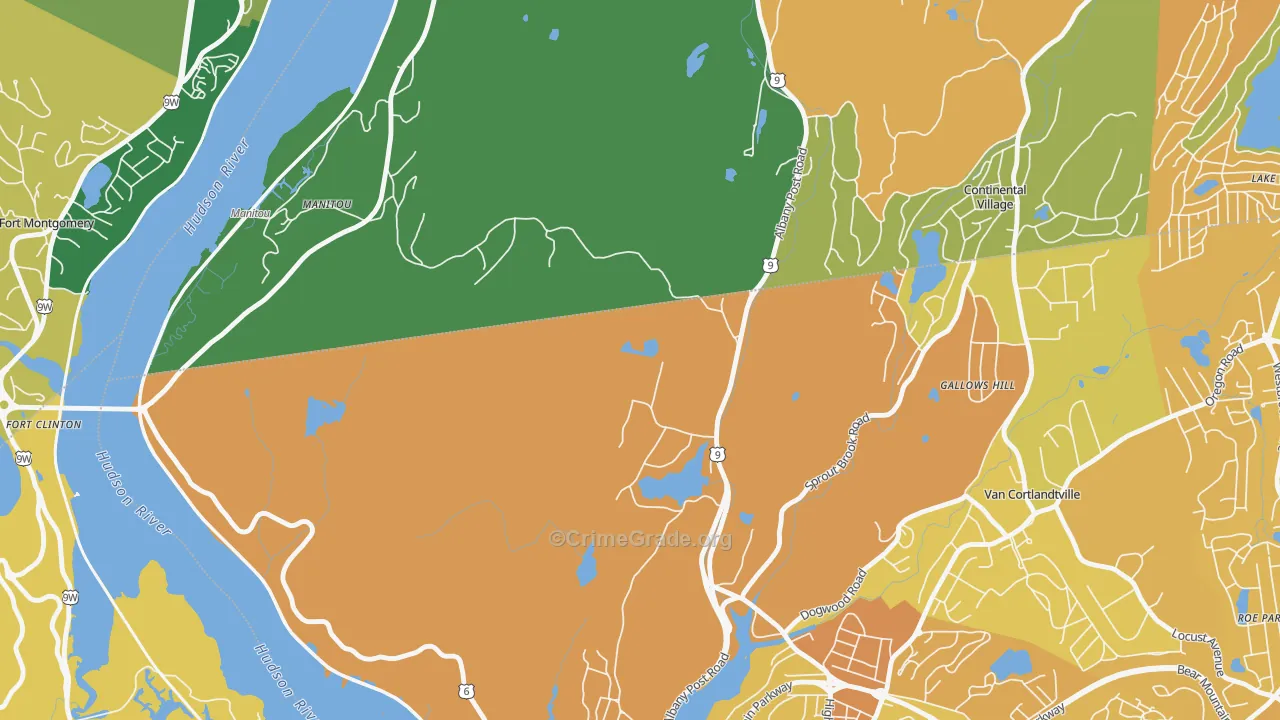 Cortlandt, NY Map of Murder Rates