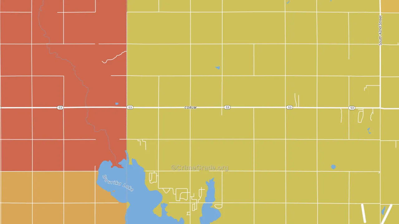 Corum, OK Map of Murder Rates