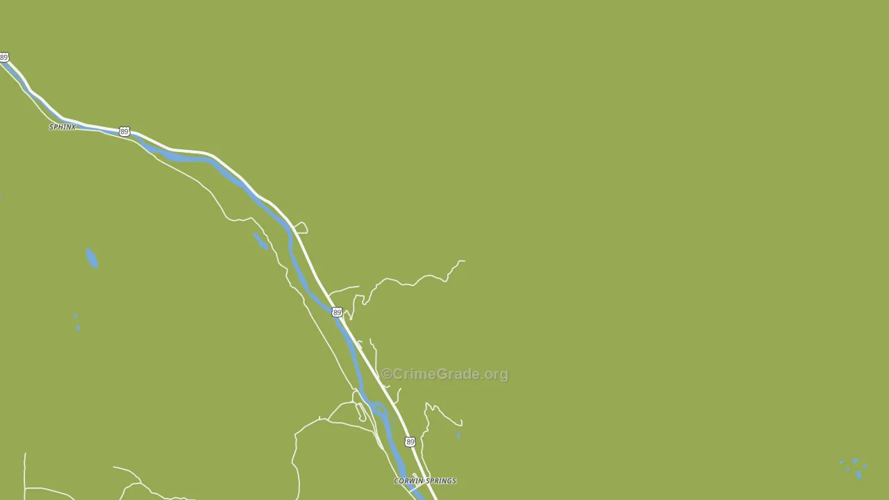 Corwin Springs, MT Map of Murder Rates