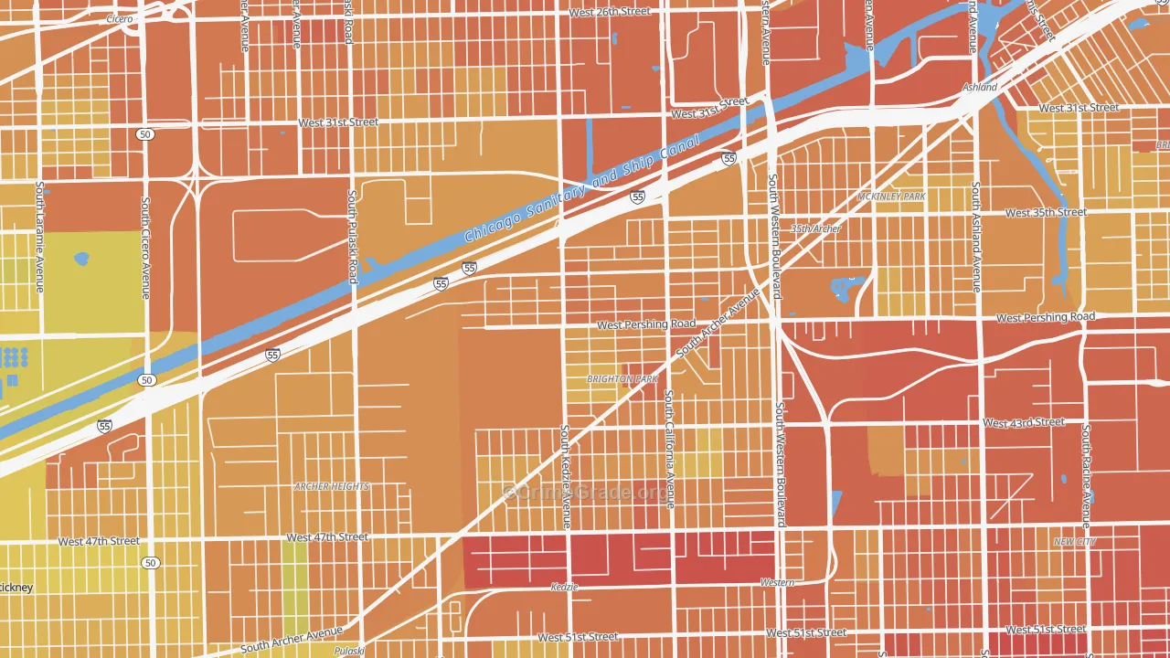 Corwith, Chicago, IL Map of Murder Rates