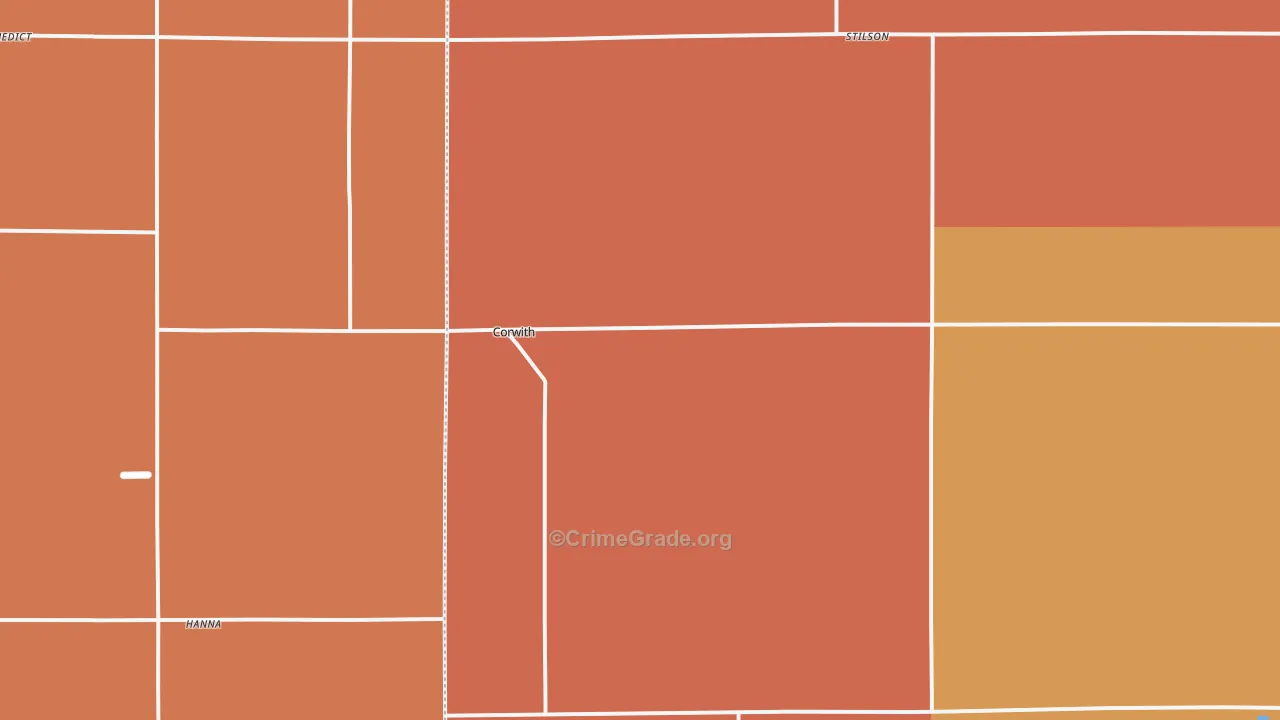 Corwith, IA Map of Murder Rates