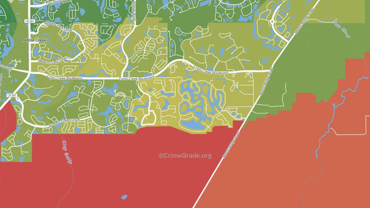 Cory Lake Isles, Tampa, FL Map of Murder Rates